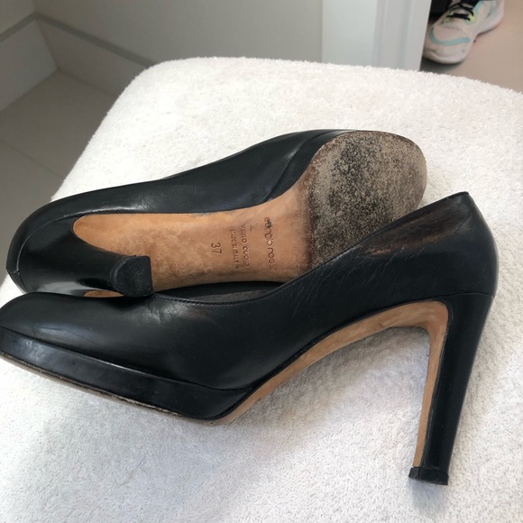 Sergio Rossi soft black leather platform pump - Picture 5 of 5